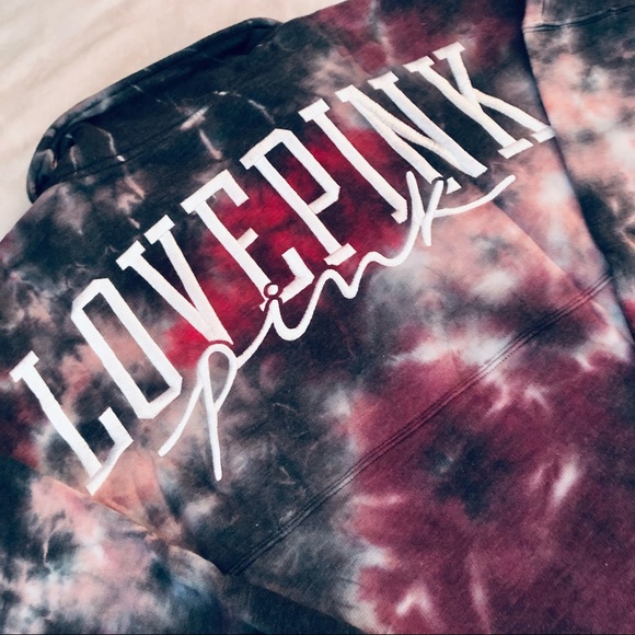 NEW!!  VS PINK tie dye varsity half zip! - Picture 10 of 14